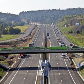 Dokončený úsek dálnice D4 Skalka – křižovatka II/118