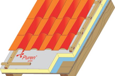 Puren PIR Pefect na bednění a parozábraně, tloušťka 140 mm, prostup tepla U = 0,16 W/m²K