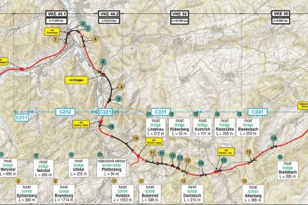 Obr. 1 Mapa úseku dálnice A44 (zdroj: DEGES Deutsche Einheit Fernstraßenplanungs- und -bau GmbH)