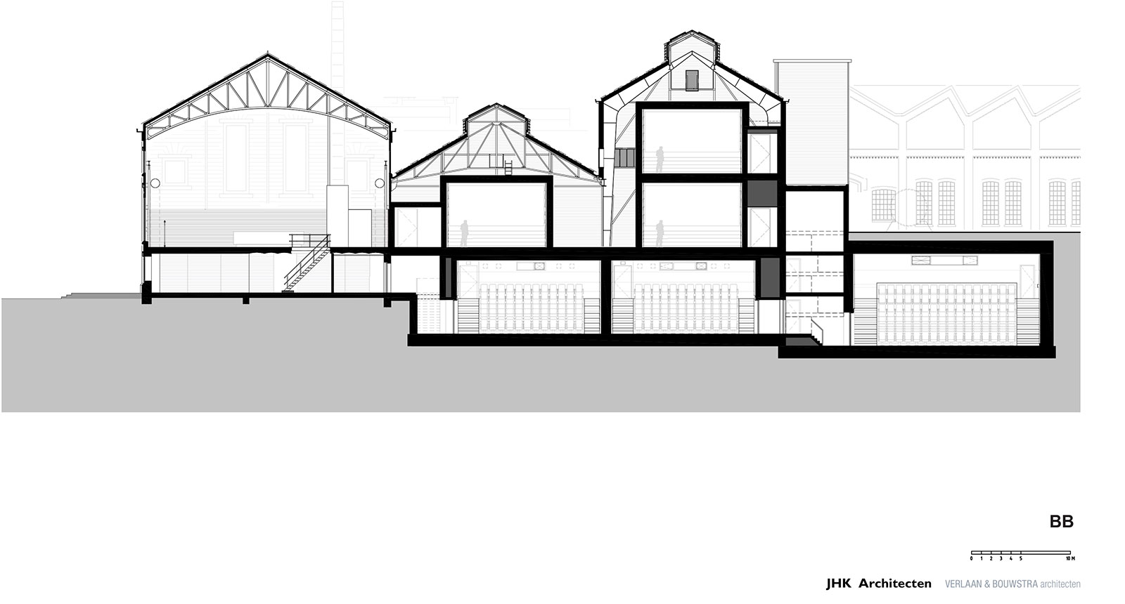 JHK Architecten Lumiere Cinema floorplans and sections 4
