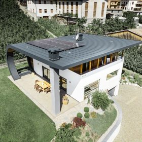 Dlouholetá zkušenost architekta s hliníkovou krytinou i zodpovědný přístup klempíře vedly ke zdárnému výsledk