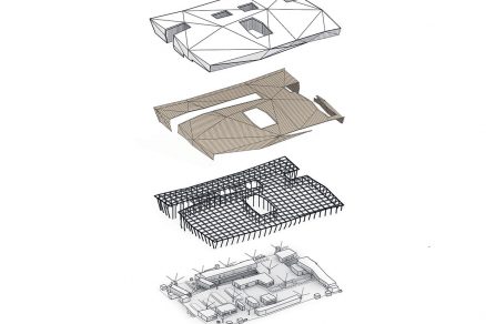 Diagram jednotlivých konstrukcí haly