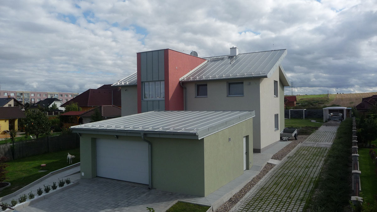 Falcovaný plech v různých sklonech 2