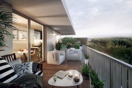 Prízemné byty budú mať vlastné predzáhradky na poschodiach zas balkón alebo terasu