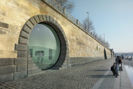 Náplavka v Praze zrekonstruovaná kobka