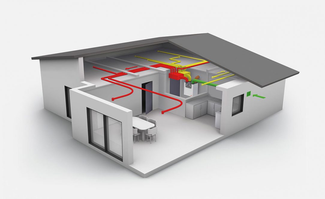 Návrh řešení komfortního systému řízeného větrání Zehnder pro RD – bungalov