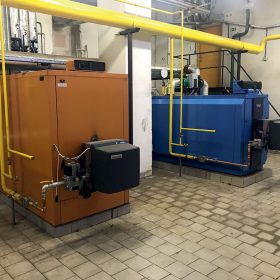 Obr. 2 Kotelna administrativní budovy v Praze o celkovém výkonu 855 kW