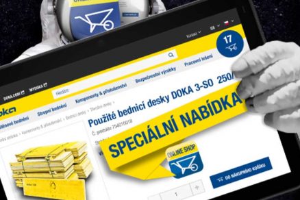 Je to malé kliknutí pro člověka, ale velký skok pro stavbu. Tak se dá popsat elektronický obchod shop.doka.com, který nabízí možnost koupě nebo pronájmu bednění online.