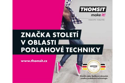 Thomsit značka století v oblasti podlahové techniky