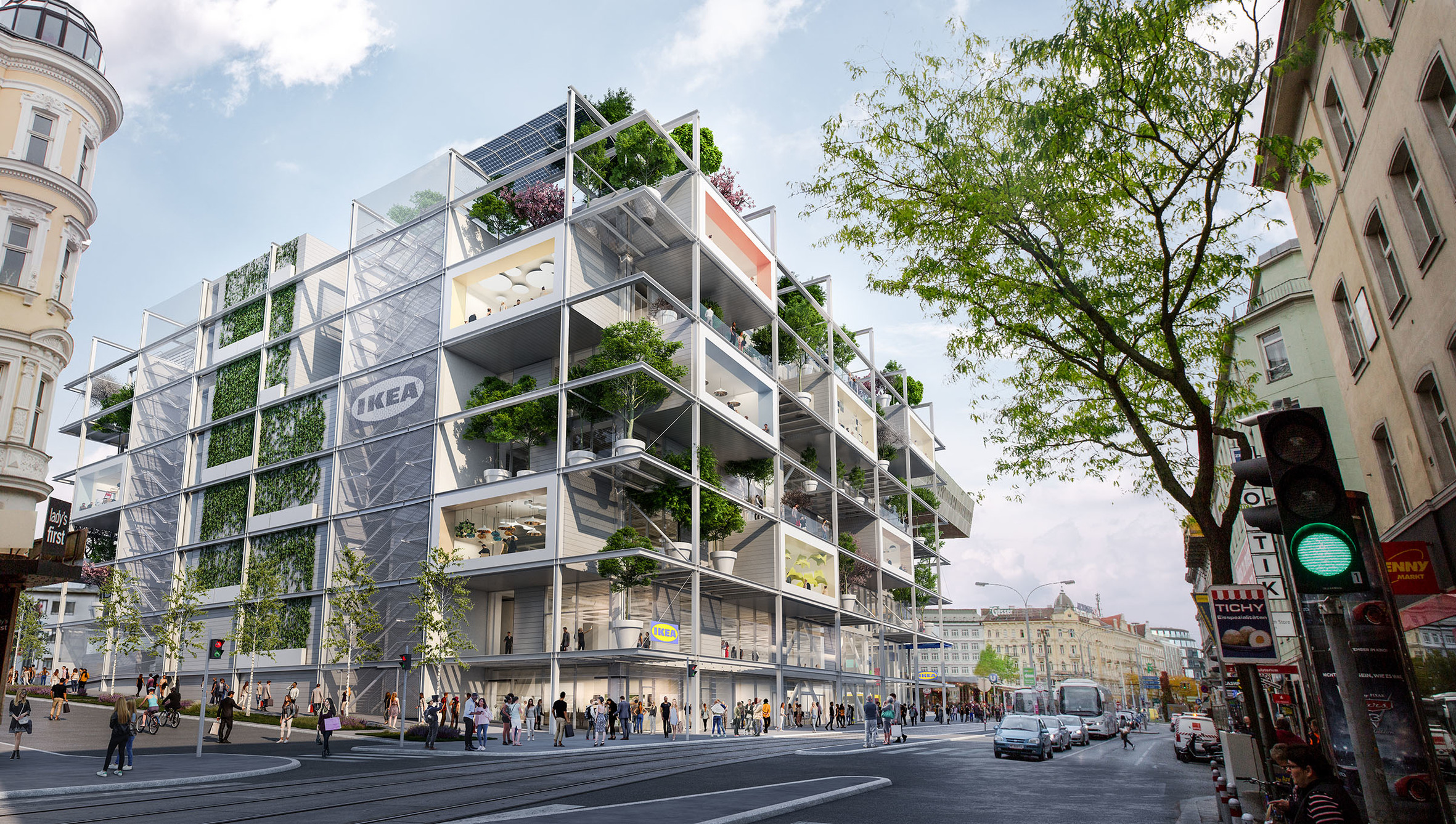 IKEA Westbahnhof Vídeň - Querkraft Architekten 