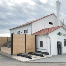 Pohled na budovu kotelny v Dukovanech