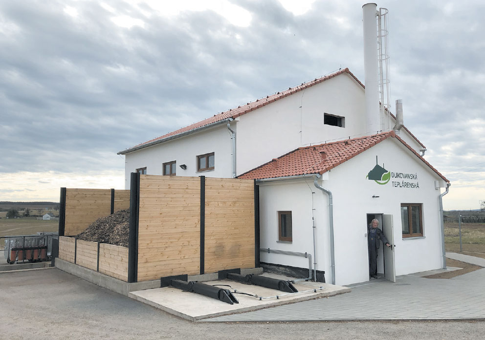 Pohled na budovu kotelny v Dukovanech