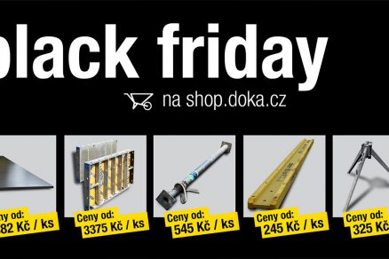 V rámci BLACK FRIDAY je možné získat použité komponenty bednění za neuvěřitelně nízké výprodejové ceny. Zvlášť s koncem roku, kdy řada firem investuje do vybavení, se podobná okase hodí.