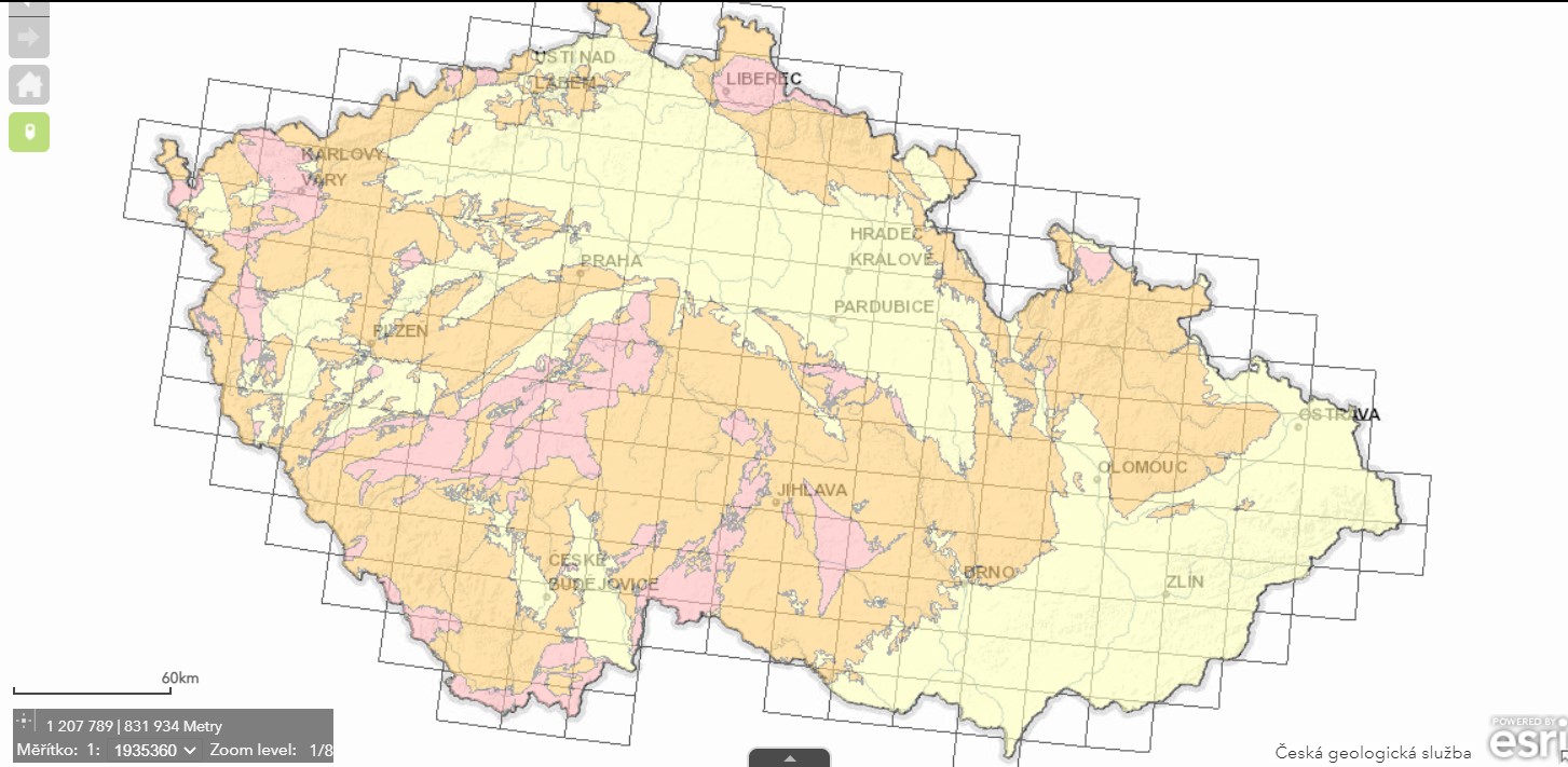 Komplexní radonové informace lze najít v aplikaci na https://mapy.geology.cz/radon/