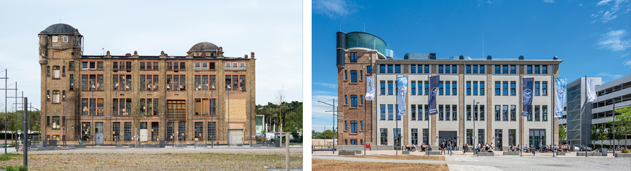 Porovnání budov před a po „Renovace historické budovy – díky tenké izolaci Kooltherm K5 mohl být do značné míry zachován její vzhled“
