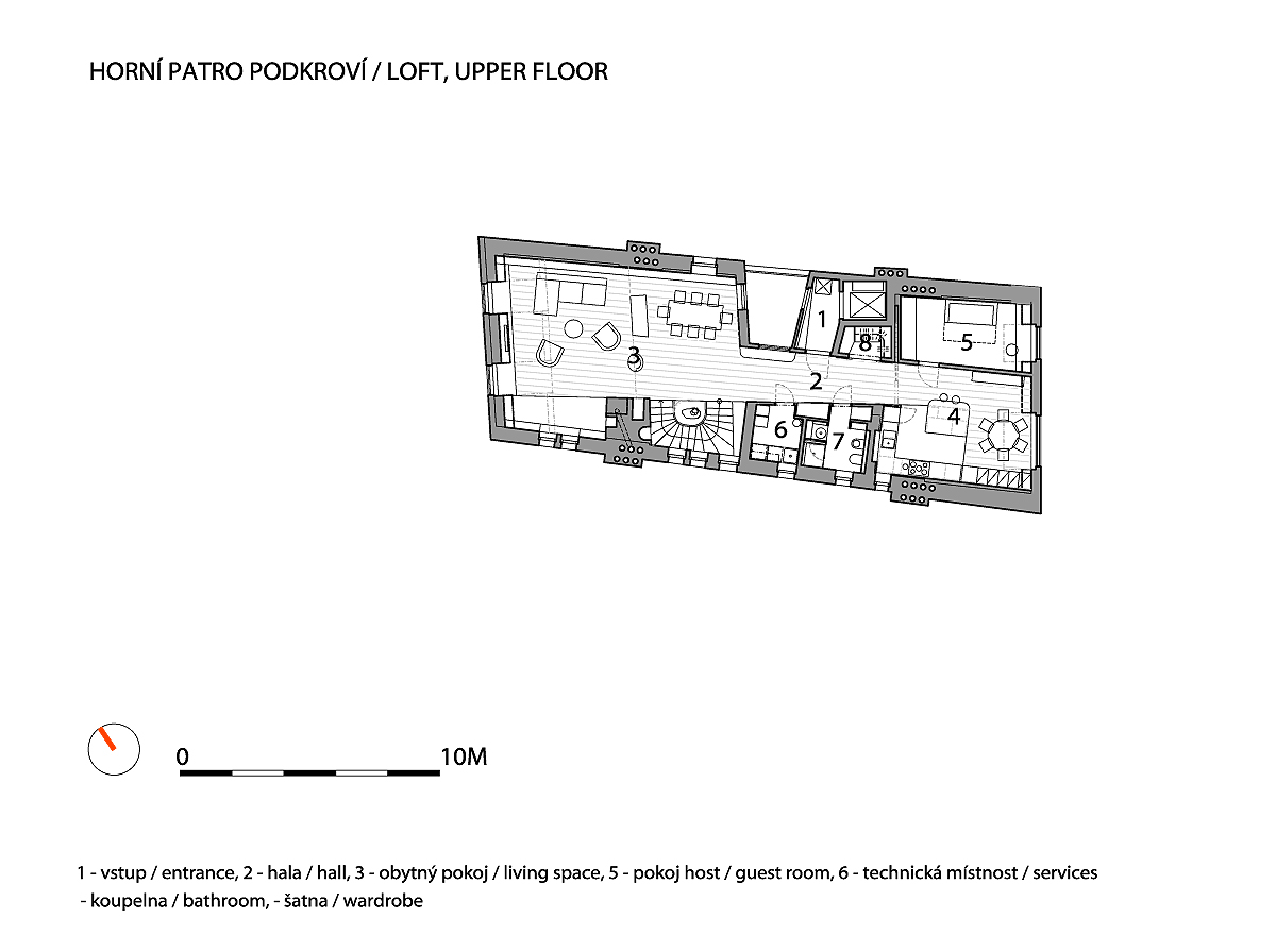 Třípodlažní loft, Praha  2