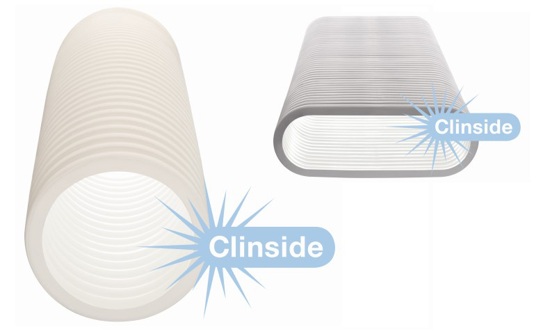 Patentovaný antibakteriální a antistatický hladký povrch Clinside výrazně snižuje usazování prachu, zajišťuje čistý a hygienický provoz.
