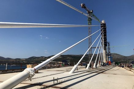 Pelješac bridge Pelješki most deck and cables 2021 07 21