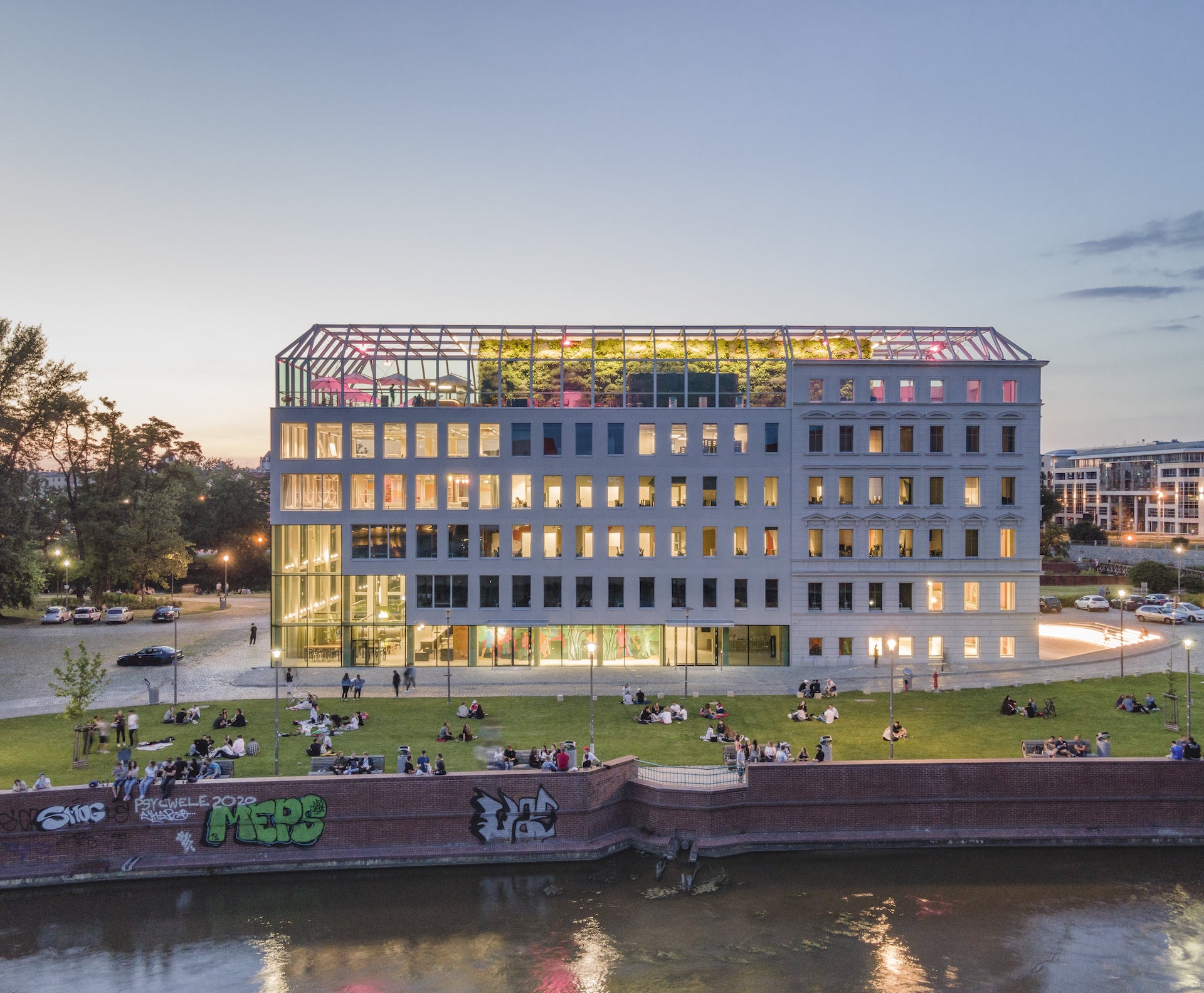 Concordia Design Wrocław je přirozeným centrem ostrova Słodowa.