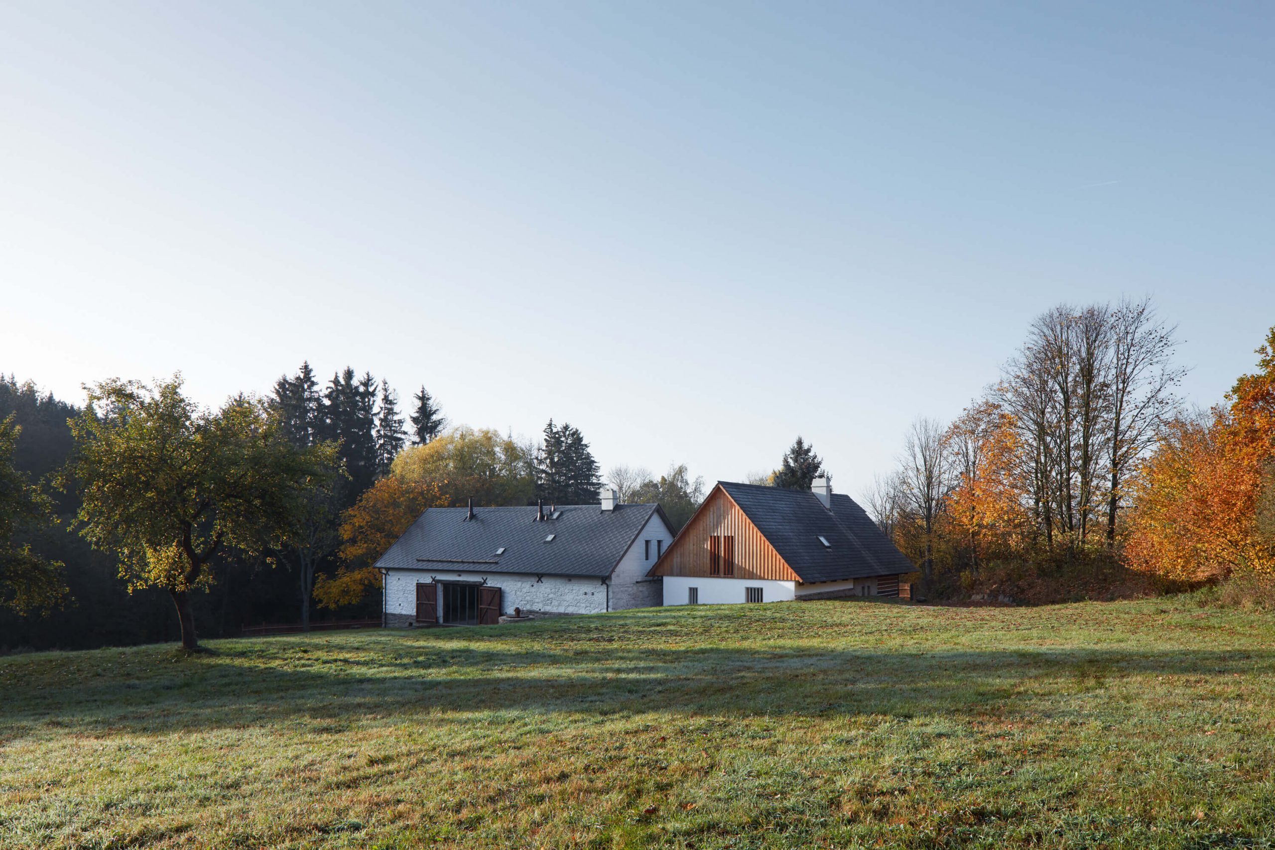 two houses deers and trees lenka mikova boysplaynice 06