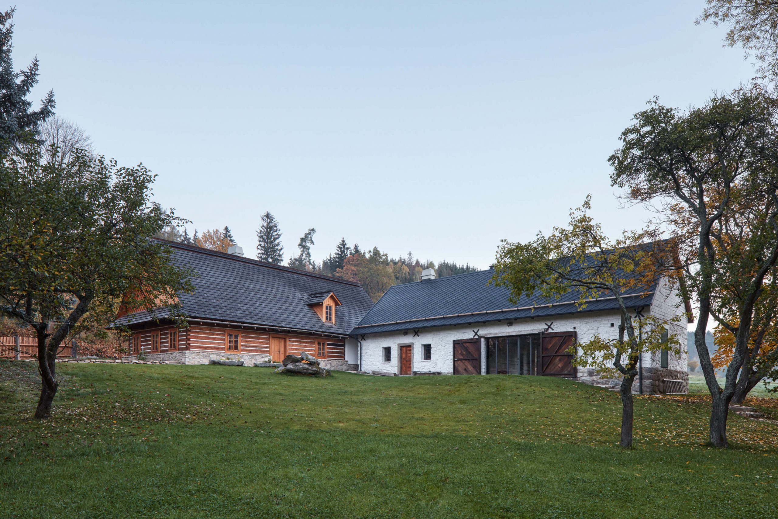 two houses deers and trees lenka mikova boysplaynice 07