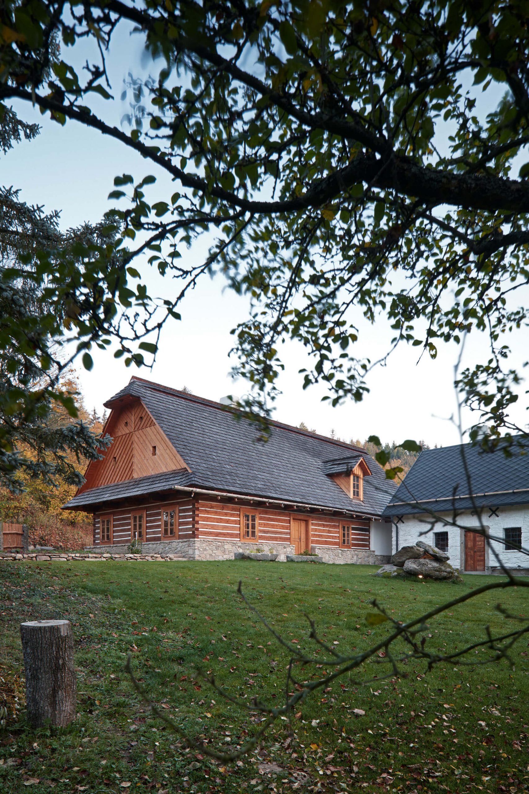 two houses deers and trees lenka mikova boysplaynice 08