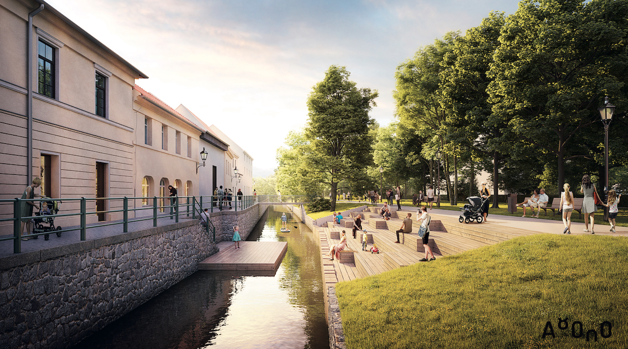 Studie Město a voda, České Budějovice, návrh: 2020