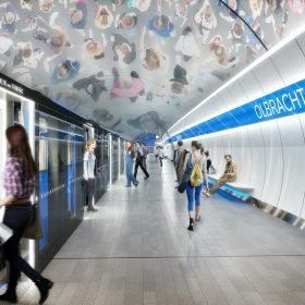 Vizualizace stanice Olbrachtova na plánované čtvrté lince D pražského metra