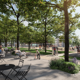 Vizualizace z Urbanistické studie Kyje – Hloubětín, UNIT Architekti 2021
