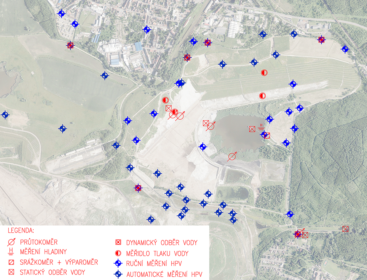 Obr. 2 Situace monitorovacích prvků