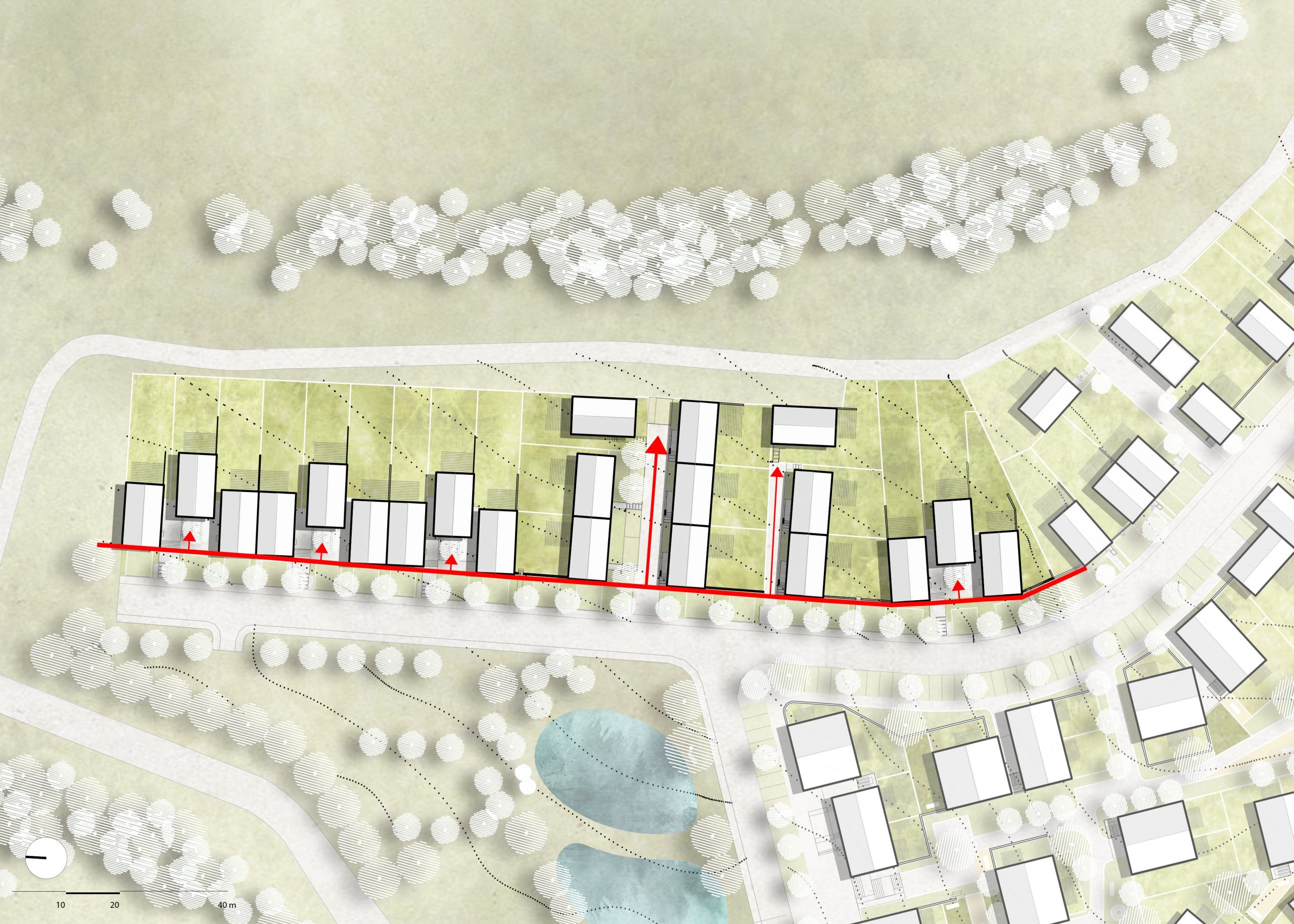 Green Village – Rodinné domy Tvoršovice - situace