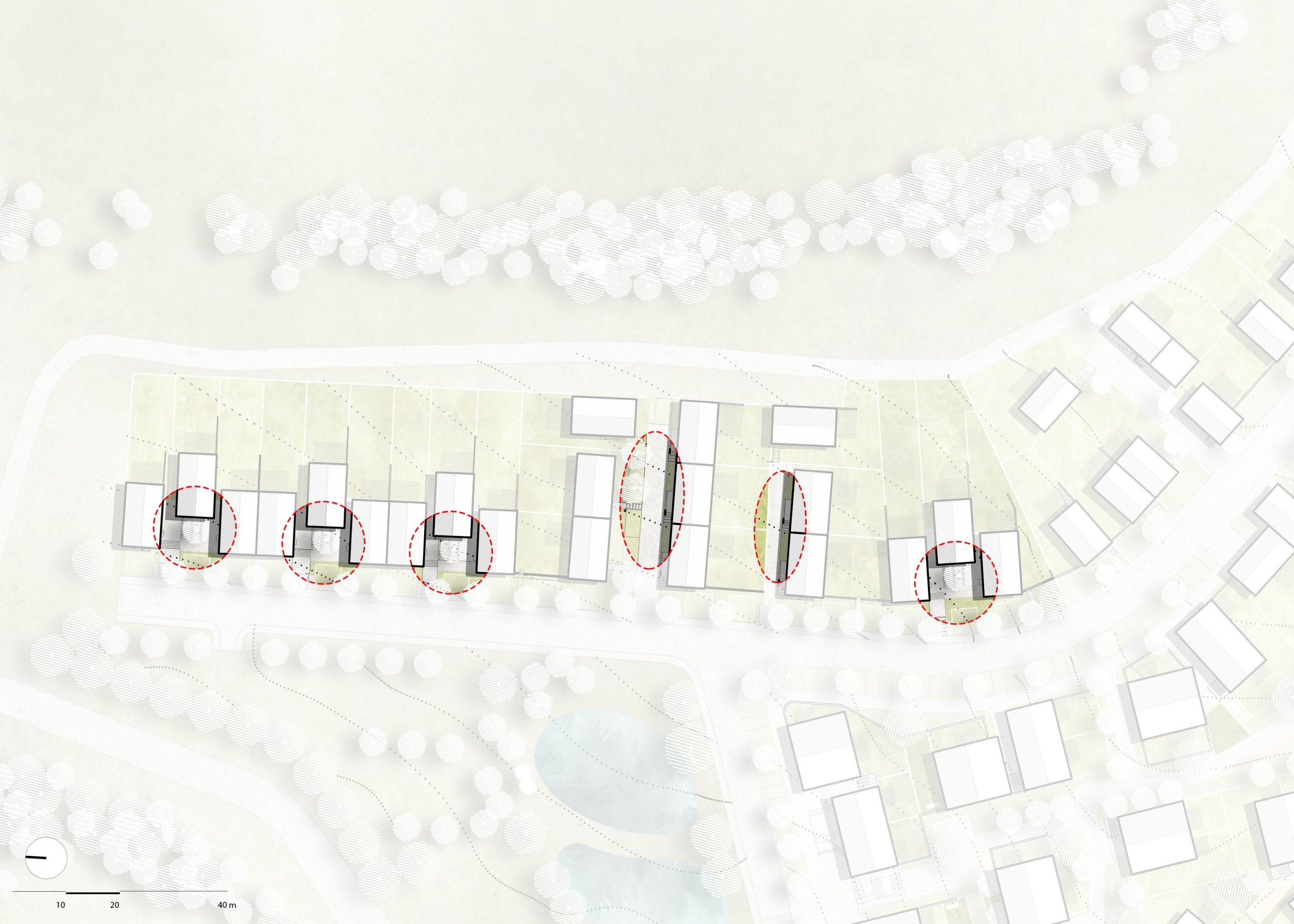 Green Village – Rodinné domy Tvoršovice - situace