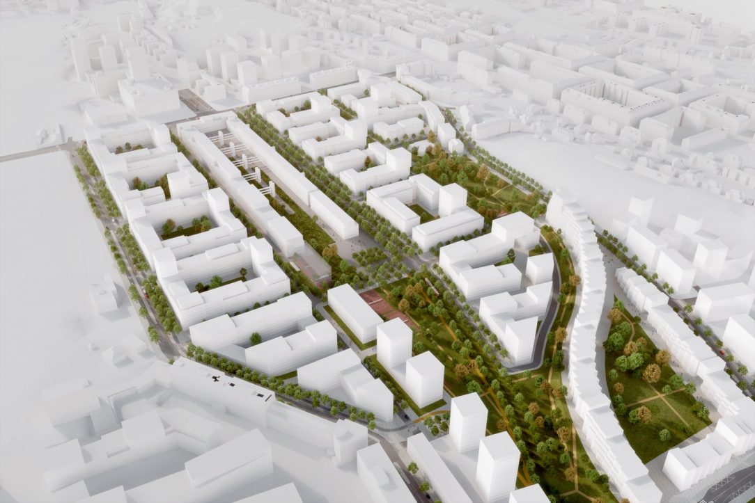 Vizualizace plánované nové čtvrti
