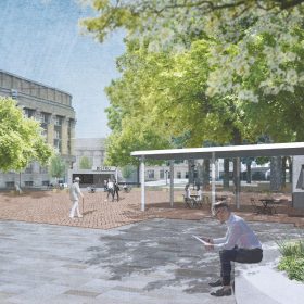 Soutěžní návrh kolektivu autorů Ing. arch. Jiřího Miky, Ing. arch. Martina Materny, Ing. arch. Markéty Káňové, Ing. arch. Petra Svobody, Ing. arch. Adély Kudlové a Ing. arch. Venduly Bažové.