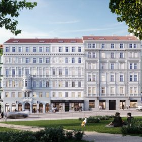 Rekonstrukce tří činžovních domu v Seifertově ulici vizualizace