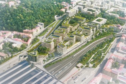 Smíchov City Jih - Autorem zastavovacího plánu jižní části dosud nevyužívaného území je vítězný tým vzešlý ze soutěže: Baumschlager Eberle Architekten a Architects+Planners