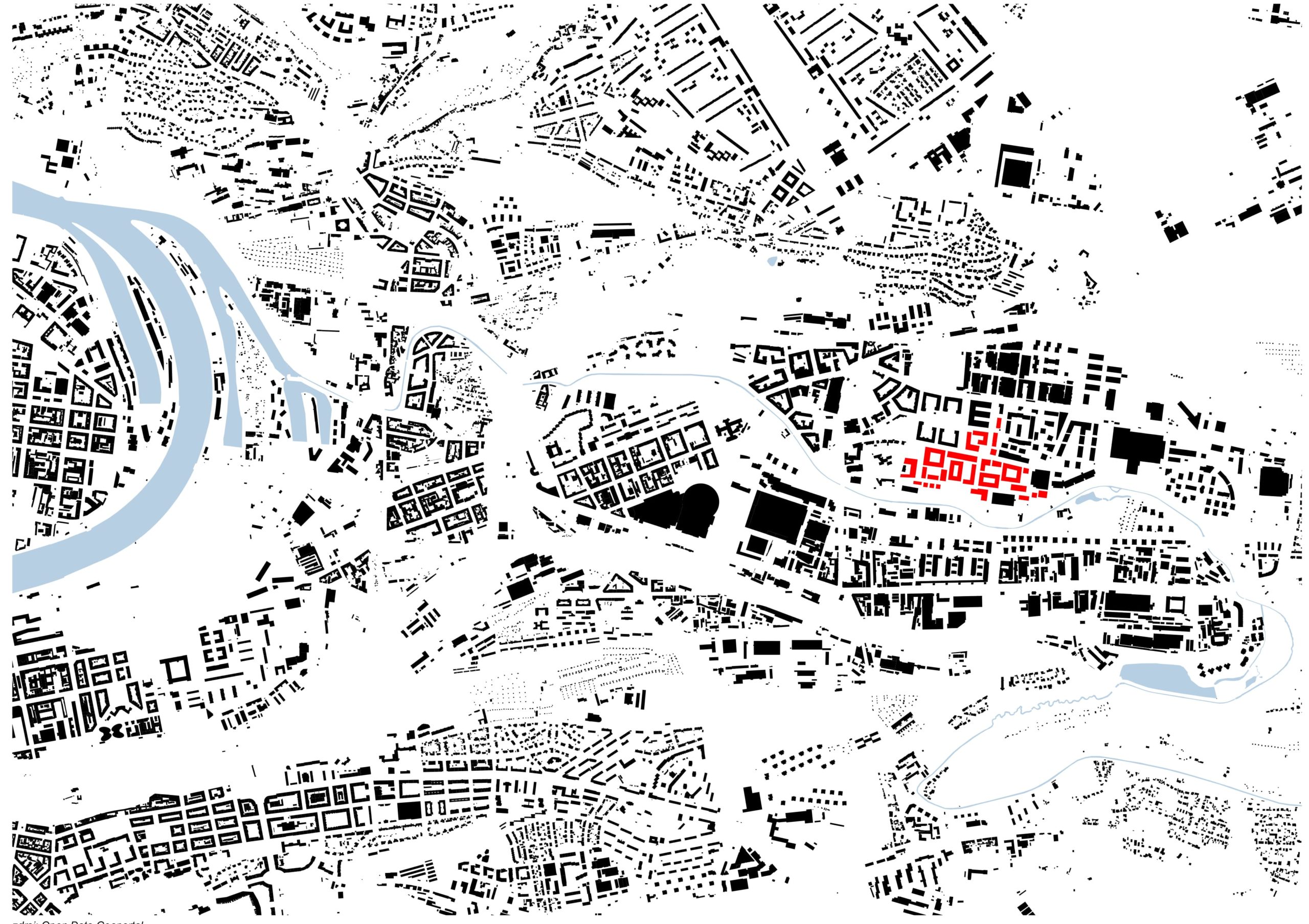 Pragovka Schwarzplan 1:20000 