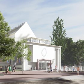 Předprostor Domu umění a park Koliště I