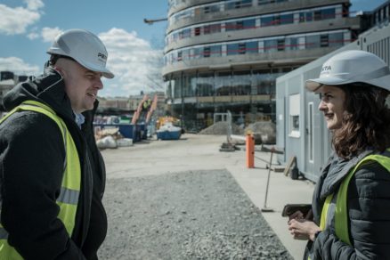 Průběh výstavby projektu Masaryčka, duben 2023