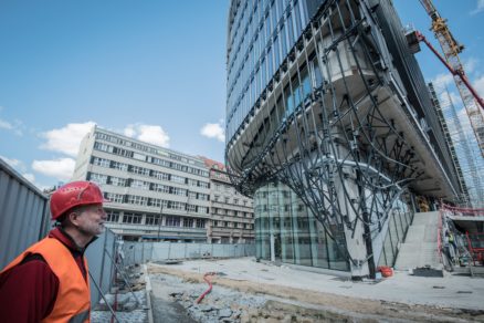 Průběh výstavby projektu Masaryčka, duben 2023