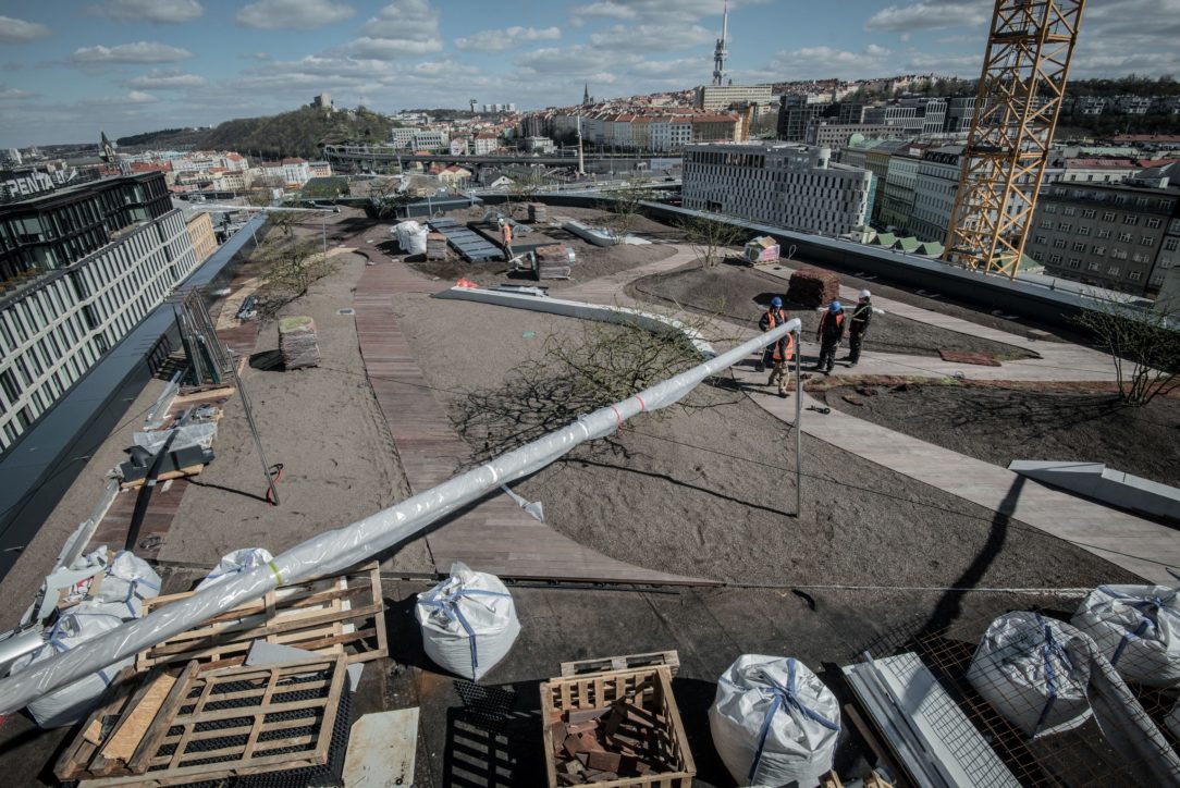 Průběh výstavby projektu Masaryčka, duben 2023
