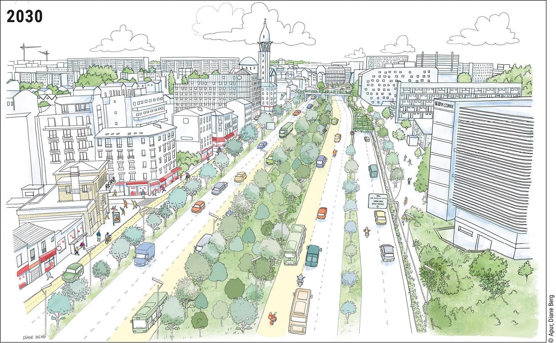 Proměna Boulevard périphérique - stav 2030