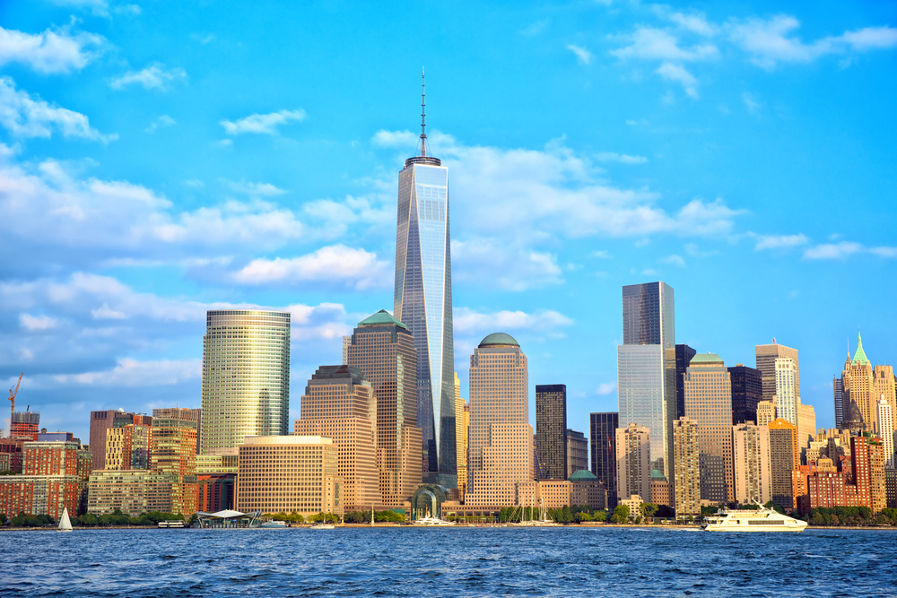 Lower,Manhattan,Skyscrapers,And,One,World,Trade,Center,,New,York