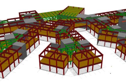 Pracovní 3D model dřevěných konstrukcí