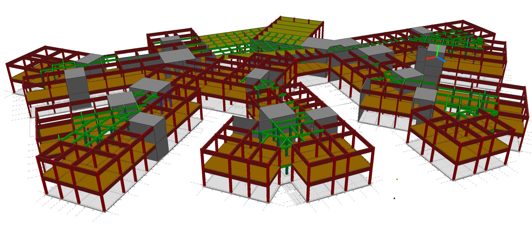 Pracovní 3D model dřevěných konstrukcí