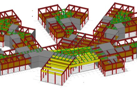 Pracovní 3D model dřevěných konstrukcí