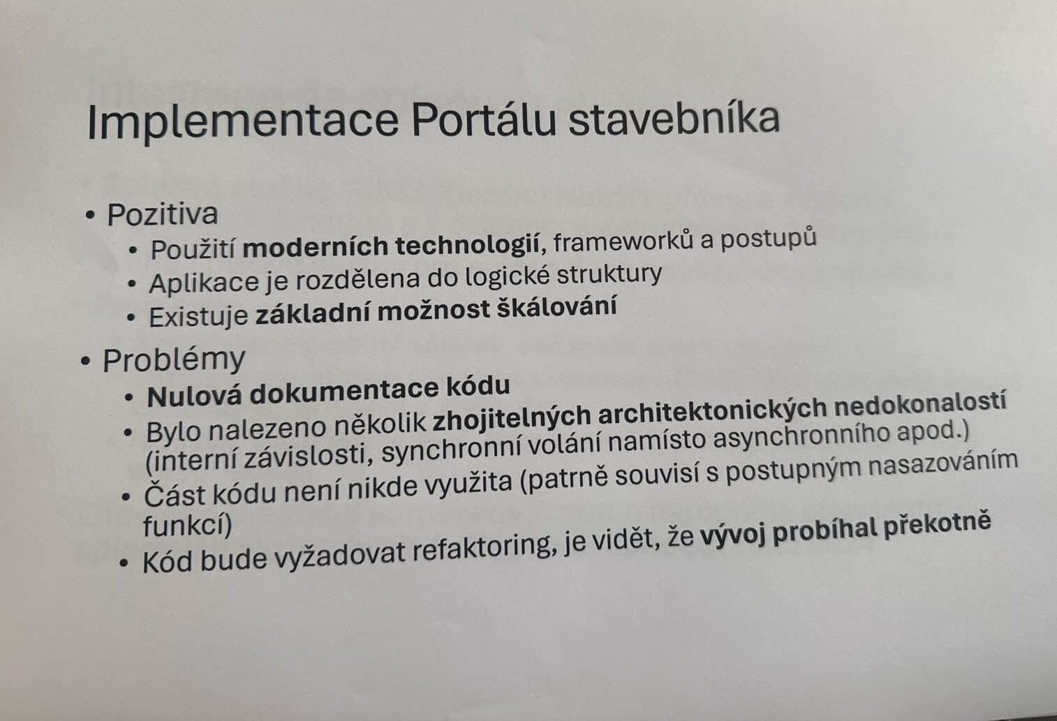 DSŘ: Hodnocení pro Vládu ČR