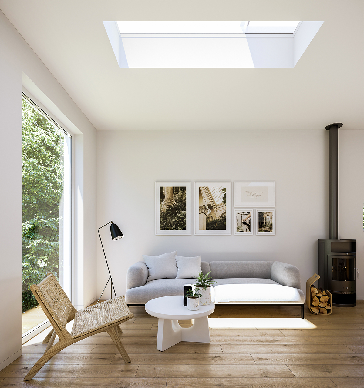 Obývací pokoj se světlíkem VELUX