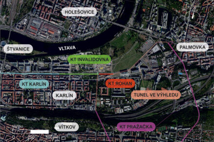 Obrázek 2:situace kabelových tunelů.