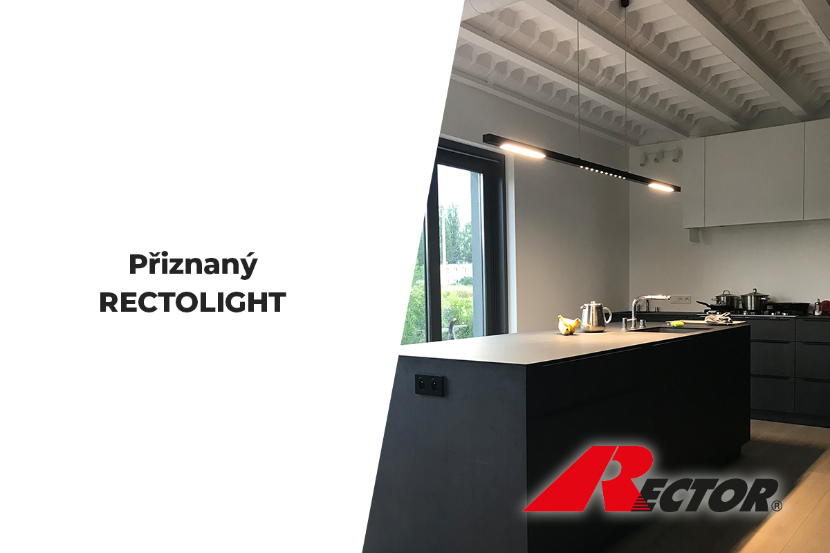 Přiznaný strop RECTOLIGHT ukazuje moderní interiér s viditelnou stropní konstrukcí.